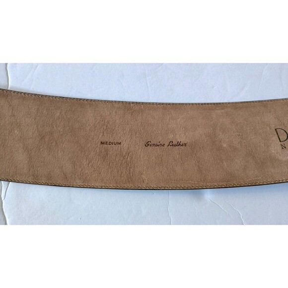 Donna Karan Leather Wide Belt MADE in ITALY Genuine Leather Deep Purple Vtg New - Picture 4 of 10